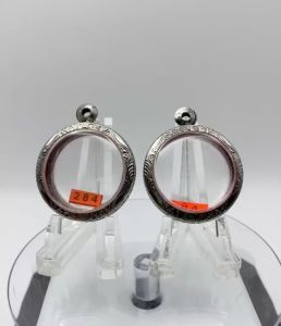 No.(284 หนา/บาง) ตลับพระ กรอบพระสแตนเลสลายไทย กลม เหรียญกลม จตุคาม ว่าน ขนาดวงใน 3.0*3.0 ซม. ขนาดใส่สวย 2.6*2.6 ซม.