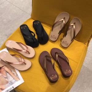 Sandal Jepit Wanita Impor Soervimy Bahan rubber sole model Wedges Ukuran 37-40