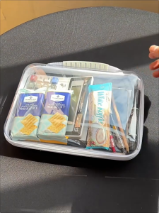 📦กล่องพลาสติกใส กล่องจัดระเบียบ กล่องเก็บของอเนกประสงค์ แบบใส มีซิป สามารถพกพาได้ กล่องใสมีซิป กล่องใส่เครื่องสำอาง