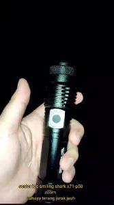 SENTER LED SMILING SHARK X71-P50 - 5 MODE CAHAYA - ZOOM JARAK JAUH - TAHAN LAMA - CHARGER TYPE C