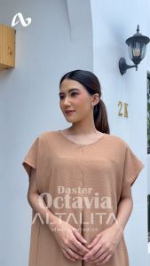 Altalita - Daster Polos Octavia Cringkle Airflow Busui Panjang Selutut Jumbo Non Ruffle