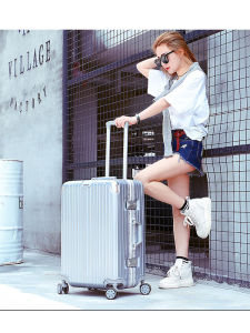 Universal Wheel Aluminum Frame Luggage Bag Travel Suitcase 20 Inches Casual Travel Style with Lock And Extension Layer