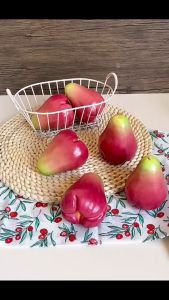 พร้อมส่ง ผลไม้ปลอม ชมพู่ปลอมขนาด 8*6.3ซม.