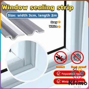 Klimo 2m Waterproof Foam Seal For Sliding Window Door Gap Window Sealing Strip Sealer Self Adhesive Tape