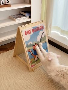 Wall-Mounted Stand-Up Calendar Cat Scratcher Board Wear-Resistant No Shedding Detachable Pet Toy for Kittens Self-amusement