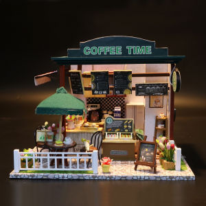 Creative Handmade Wooden Mini Doll House DIY Small House Kit 3D Puzzle With LED Assembly Model Toys For Kids Gifts DollHouse