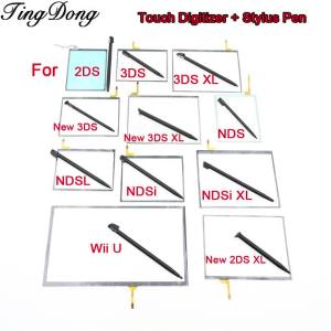 1Set Glass LCD Touch Screen Display Digitizer For 2DS New 2DXL 3DS XL New 3DS XL NDS NDSL NDSi XL Wii U PAD Console W/Stylus Pen