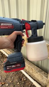 MASARU รุ่น SCWG-700 เครื่องพ่นสีไร้สาย กาพ่นสีไฟฟ้า เครื่องพ่นสีไฟฟ้า 400W หัวพ่นปรับได้ พ่นสีเรียบเนียน ใช้ได้ทั้งสีน้ำ-สีน้ำมัน พ่นสีบ้านและงาน DIY