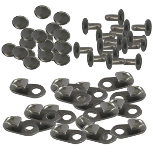 20Sets Speed Shoe Lace Hooks Fitting Boot Shoe Lace Buckle with Rivets for Climb Hiking Shoes Repair