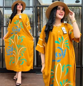 Daster Jumbo Wanita Daster Jumbo Lukis xxxl LD 130 Daster Jumbo Busui Dan Bumil Terbaru Motif Kekinian