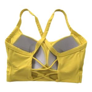 Womens Sportswear Fixed Cup Yoga Vest Running Shock Absorption Training Fitness Bra Breathable Sports Underwear Cross Back