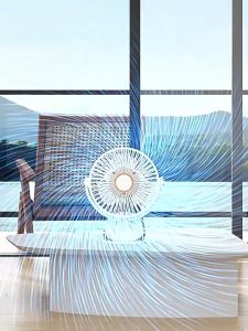 F50 Clip Fan 5 Mode Wind Stand Fan With Night Lamp 6Inch Strong Wind LED Lamp Portable Fan 720° Rotatable Adjustable Fan For School /  Baby Trolley / Room 夹子风扇