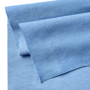 145cm Stretch Denim Fabric Blue Washed Micro Elastic Breathable per Yard for Shirt Apparel Bags Cushion Quilting Sewing Supplies