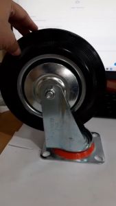 Roda Karet Hidup 8 In untuk Etalase/Rak Besi dan Aluminium