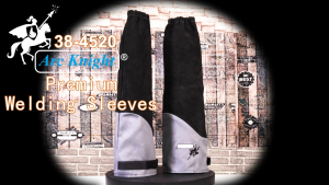 Weldas Welding Protective Arm Sleeves - Washable Cowhide + High-Strength Flame-Retardant Fabric Welders Sleeves for Arm Protection Fully Adjustable Cuff Multi-Size Universal Fit - Model 38-4520