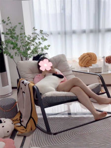 Single Double Rocking Chair Winter Balcony Recliner Living Room Bedroom Casual Bean Bag Sofa Office Plaid Snap Chair