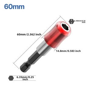 Thanh Nối Dài Đầu Vặn Lục Giác 60-150mm Tháo Lắp Nhanh Có Nam Châm Mạnh Dùng Cho Máy Khoan/tua Vít/tô Vít Điện Dụng Cụ DIY Làm Mộc Điện.