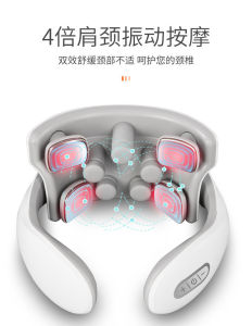 Máy Massage Cổ Vai Gáy Cao Cấp JT-88 5 đầu mát xa rung động cơ học 4 đầu mat sa xung điện 1 đầu chườm nóng hồng ngoài giúp lưu thông máu Bảo hành 12 Tháng