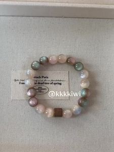 【6701人收藏】原创自制!落日玫瑰!手工串珠手链!小众设计新品复古粉棕手串