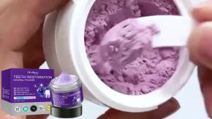 Purple Tooth Whitening Powder Remove Plaque Stains Dental Calculus Oral Hygiene Cleaning Fresh Bad Breath Teeth Care Products