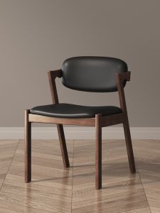 เก้าอี้ทานอาหารแบบไม้เนื้อแข็งสไตล์ยุโรปเหนือ สำหรับบ้านหรูหราแบบเรียบง่าย สำหรับห้องทำงาน วัสดุสัมผัสกันได้ 6 กิโลกรัม