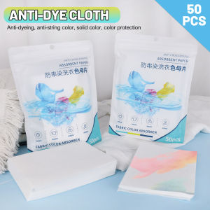 50pcs Colorful Absorbent Sheets Prevent Color Fading Color Protection Sheet Anti-color Washing Pad Laundry Sheets