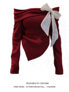 พลัสไซส์ เสื้อสเวตเตอร์ถัก ด้วย โบว์ Knot ปกเสื้อ แขนยาวไหล่เดียวไม่สม่ําเสมอสั้น เสื้อท่อนบน สําหรับผู้หญิง ฤดูใบไม้ร่วง ฤดูหนาว แฟชั่น