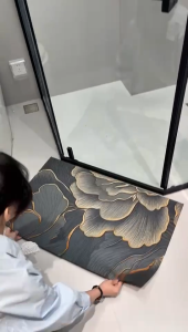 3D door mat bathroom mat carpet 50 * 80cm absorbent thick foot mat Bohemian style