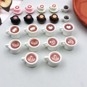 5pcs/20pcs Resin coffee cup Pendant Jewelry Making DIY Keychain Earrings Charms for Jewelry Bracelets Necklace