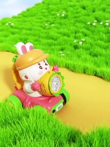 CONUSEA | Rabbit Dinosaur Automatic Bubbles Machine Electric Bubbles Cart Trolley with Lights Outdoor Party Blowing Bubbles Toy Kids Gifts