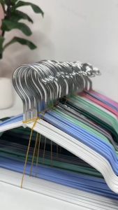 12 ชิ้น ไม้แขวนสีพาสเทล ผ่านเสื้อเคลือบซีลีโคน 1 แพ็คมี 10 ชิ้น