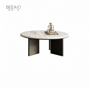 Luxury Stone Modern Minimalist Round Coffee Table