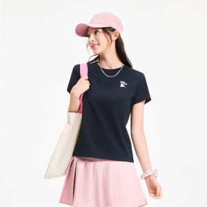 Erke | Áo Thun Cotton Nữ Mùa Hè Phong Cách Thể Thao Thường Ngày