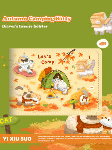 Vỏ Đựng Bằng Lái Xe Đa Năng Hình Lá Phong Mèo Cặp Đôi Cao Cấp Vỏ Đựng Giấy Tờ Xe Hơi Phụ Kiện Ô Tô