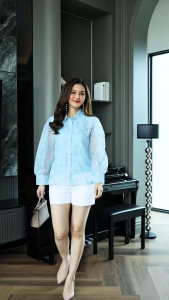 🎠Cutie Minute อก 42" เสื้อSilkญี่ปุ่นเกรดพรีเมี่ยม เนื้อผ้ามีความนุ่ม มาพร้อมงานปักทั้งตัว ที่ปกประด้วยเพชรสุดหรู เสื้อมีซับในอย่างดีทัังตัว