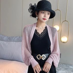 Khăn Choàng Lụa Băng Cao Cấp Dệt Kim Hở Lưng Khoét Rỗng Ôm Vừa Vặn Thời Trang Đa Năng Mùa Hè Cho Nữ