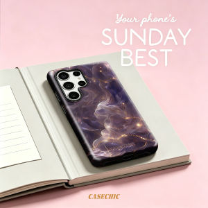 Potdemiel | Lavender Star Veil Case for Samsung Galaxy S26 S25 S24 S23 Ultra Drop Resistant Glossy Dual-Layer Cover CaseChic