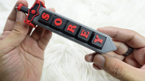 Customized Name Fidget Clicker Keychain | Personalized 3D Printed Sword Clicker | Fidget Toy