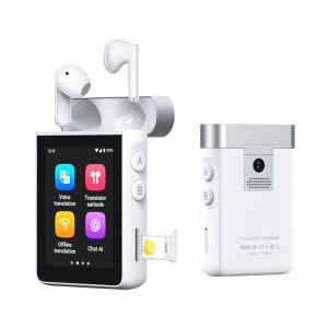 Wooask A9 Standalone Translation Earbuds Real Time with ChatGPT AI Translator Earbuds No Phone Needed Support Calls Hotspot Sharing Photo Translation