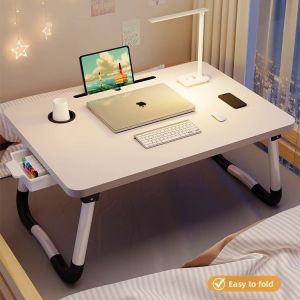 Modern Minimalist Folding Bedside Desk Home Bedroom Computer Desk Student Dormitory Upper Bed Study Desk Casually Laid Back Table