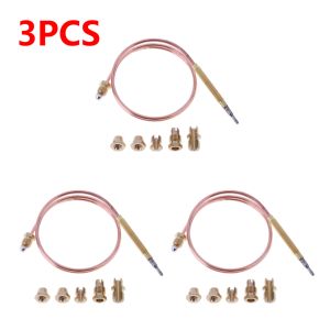 1-5pcs 60cm 120cm Gas Thermocouple Universal Fireplace Parts with 5 Fixed Parts for Fireplace Gas Stove Heating Burner