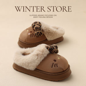 Dép Cotton HelloKitty Dễ Thương Cho Nữ Mùa Đông 2025 Dép Cotton Trong Nhà Chống Trượt Ấm Áp Bằng Vải Nhung EVA Đế Phẳng