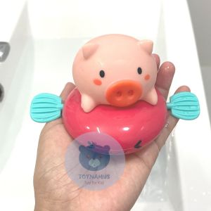 เล่นลอยน้ำ หมู ไขลาน ของเล่นไขลาน เล่นน้ำ ของเล่นไขลาน