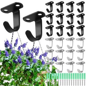[Ceiling Hooks] 5Sets Stainless Steel Screw Mounted Ceiling Hooks Top Hangers for Hanging Ornament Multi-Purpose Plant Clothes Organizer Hook Home Supplies