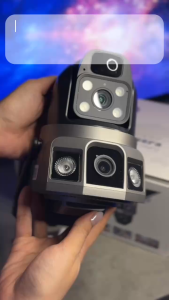 Camera KD94 3 Mắt Quan Sát  Tích Điện Sử Dụng Năng Lượng Mặt Trời Cài Đặt khu vực an toàn Chế Độ Quay Ban Đêm