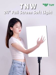 TNW 24 Inch LED Video Light Panel Light Make up Lighting With Tripod Ultra Brightness Video Light 3200K-5700K Photography Lamp