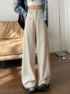 plus Size Casual Straight Leg Tencel Pants Womens Spring 2025 Slimming Wide Leg Suit Pants High Waist Loose Fit Long Pants