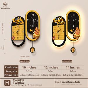 HAOJIUBUJIAN | New Digital Double-Sided Cartoon Vintage Corner Clock