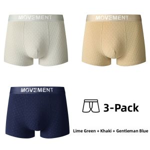 miiow | Mens Cotton Underwear Breathable Boxer Shorts Sports Briefs Mid Waist Pure Color Comfortable Fit Summer New Arrival