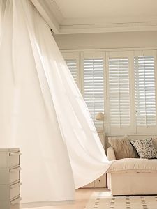Curtains White Sheer - Grommet Semi Transparent Window Curtain Drapes for Bedroom Living 140WX160L/220L/255L